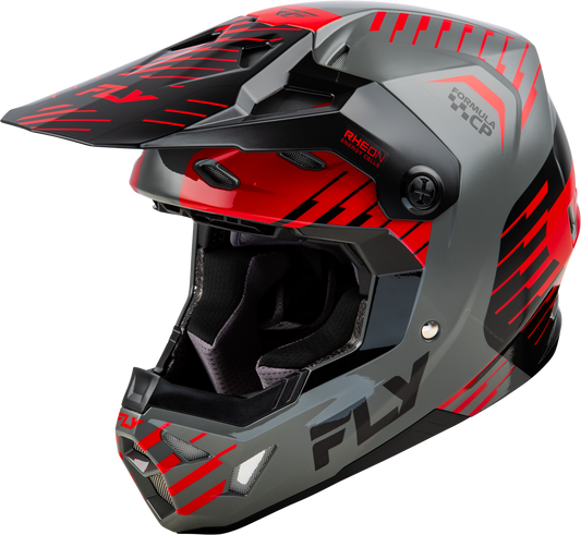 Fly Youth Formula CP Slice Helmet - Grey/Red