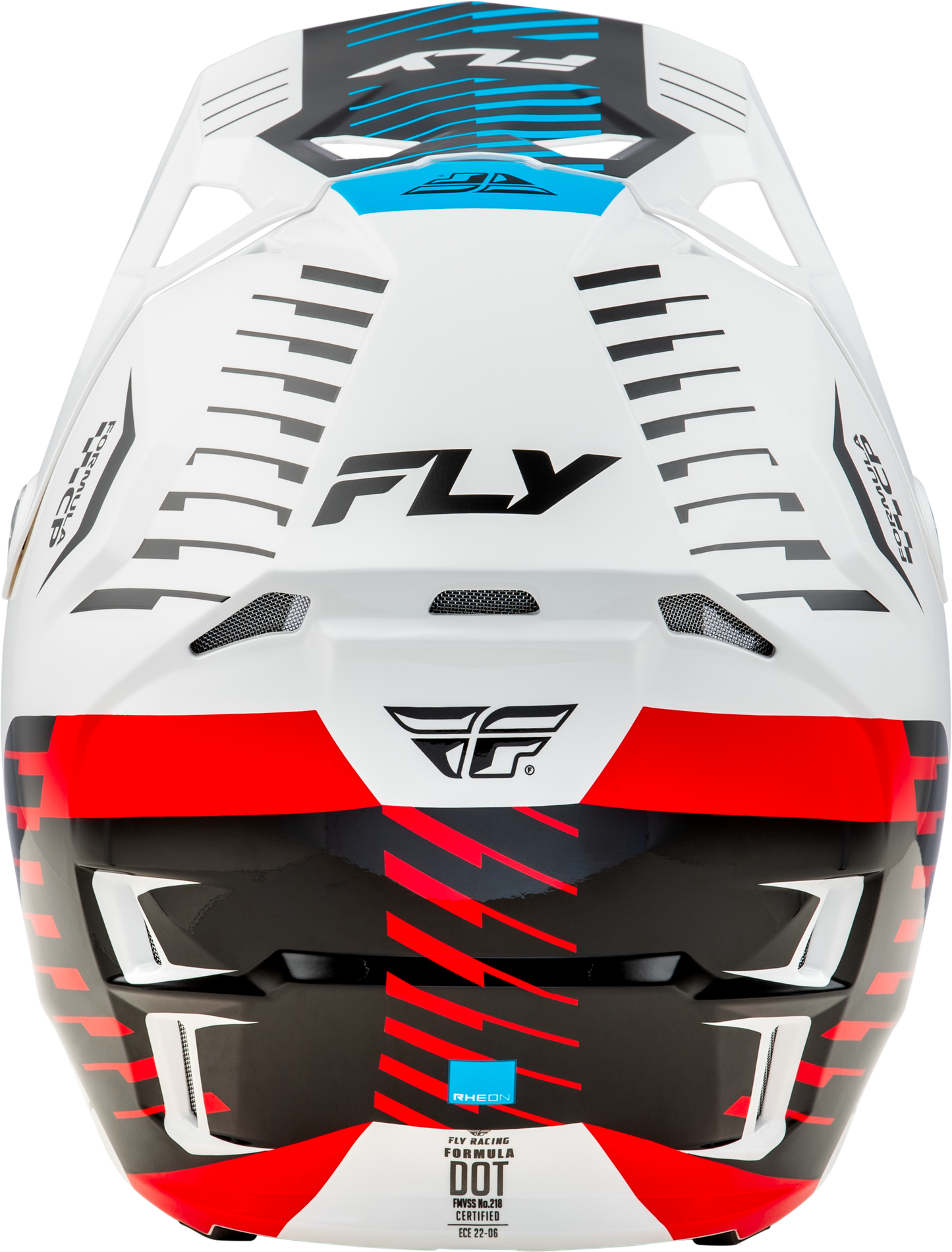 Fly Formula CP Slice Helmet - White / Red / Cyan