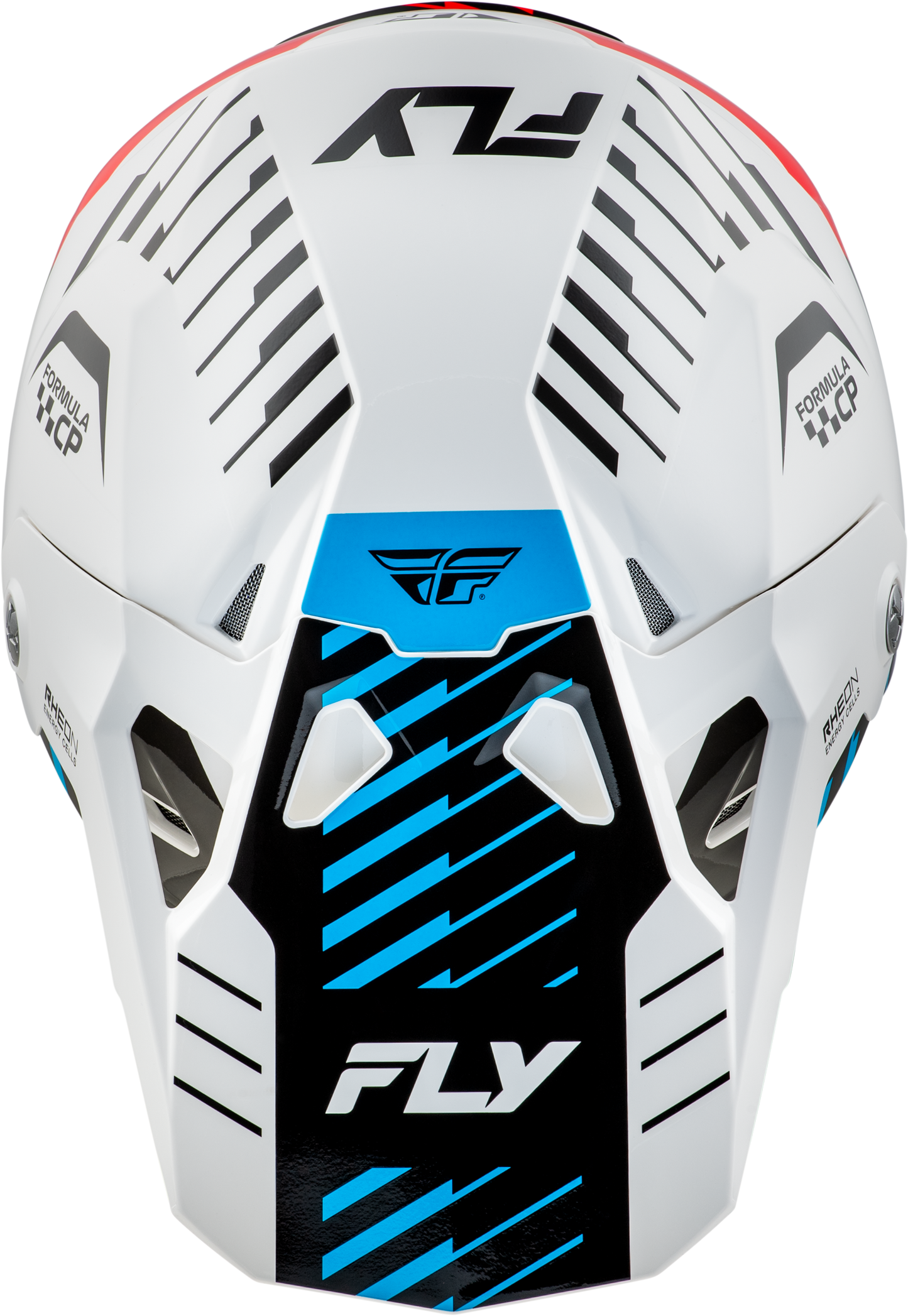 Fly Formula CP Slice Helmet - White / Red / Cyan