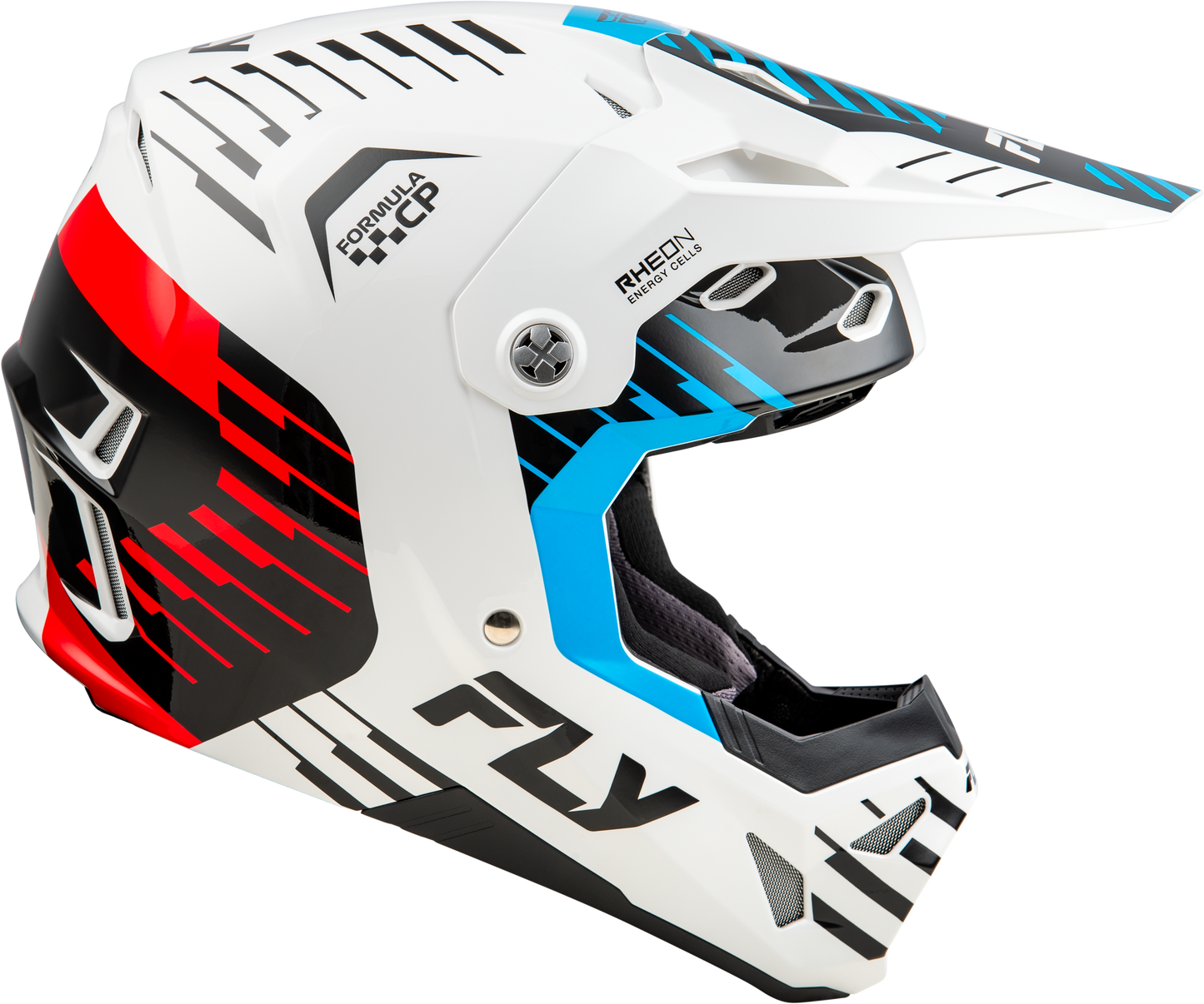 Fly Formula CP Slice Helmet - White / Red / Cyan