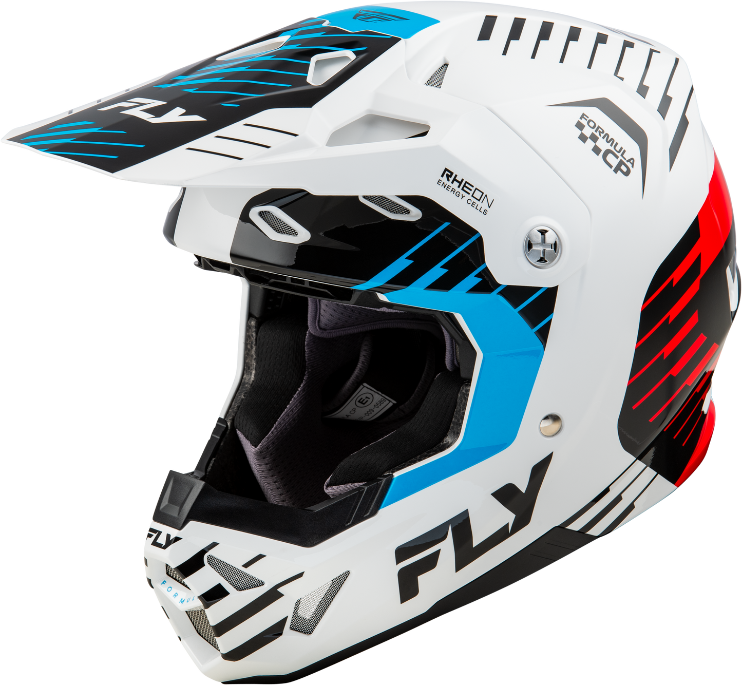 Fly Formula CP Slice Helmet - White / Red / Cyan