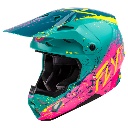 Fly Formula CP L.E Manic Helmet - Blue / Pink / Yellow