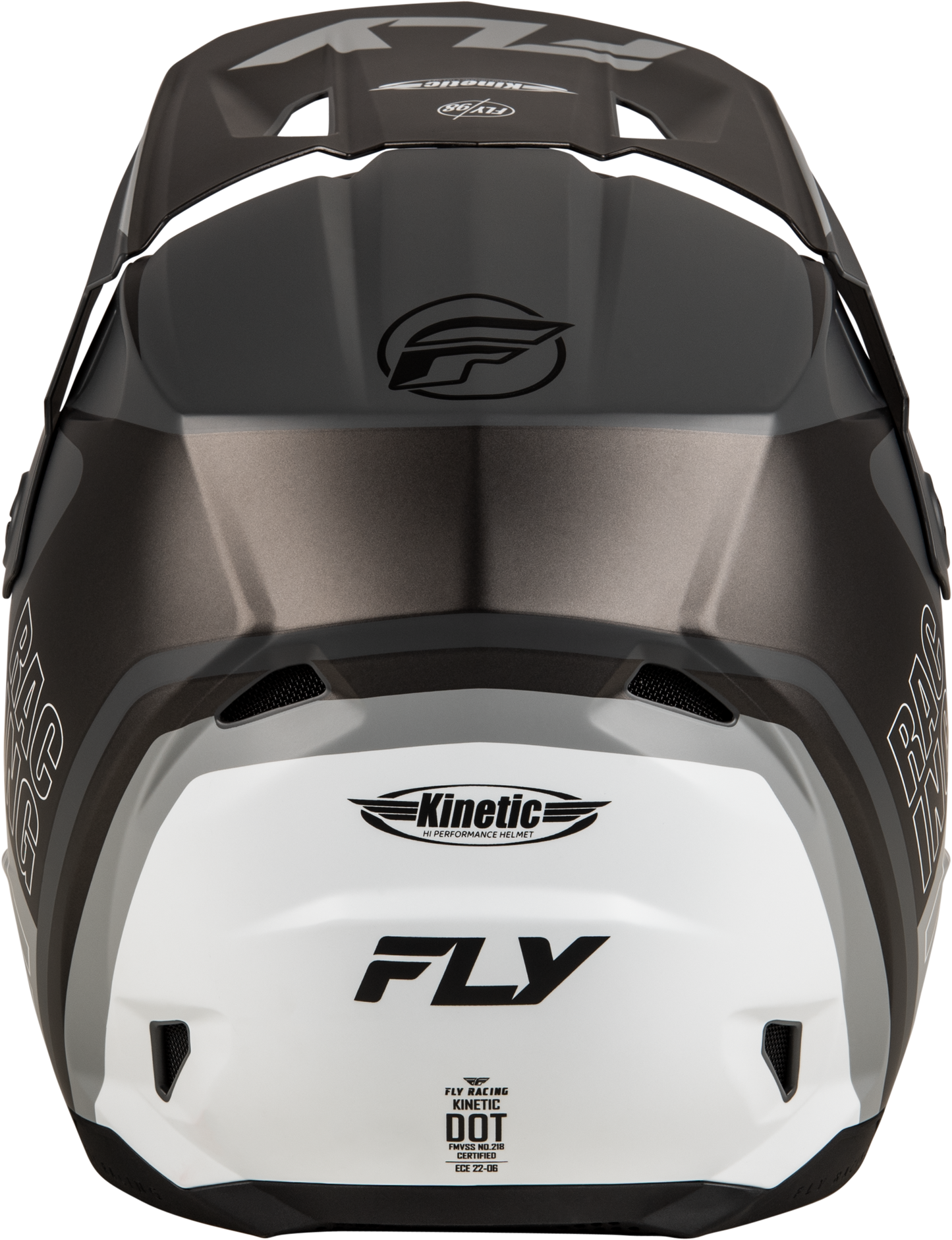 Fly Kinetic Rally Helmet - Grey / Black / White