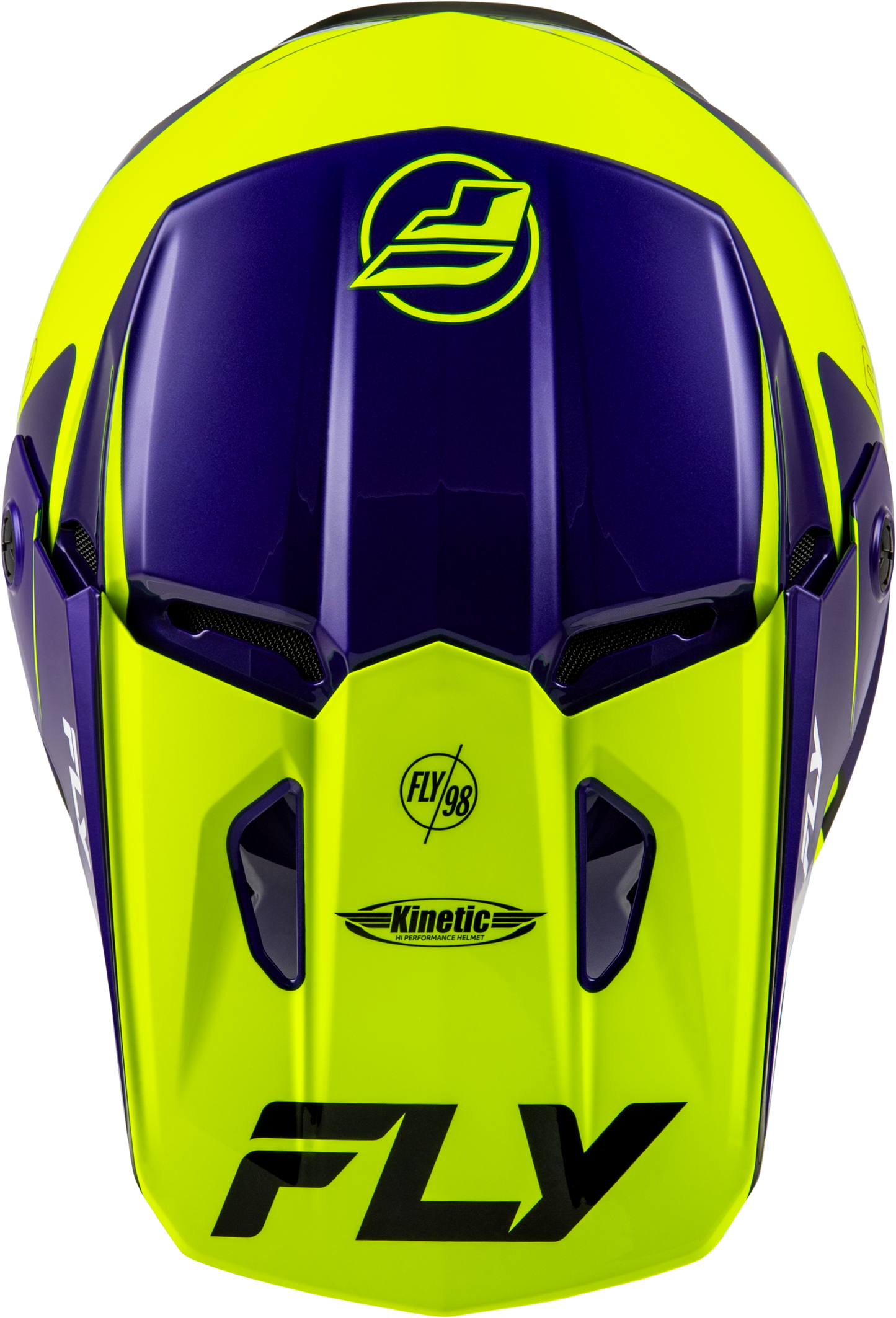 Fly Kinetic Rally Helmet - Hi-Vis / Blue / Black