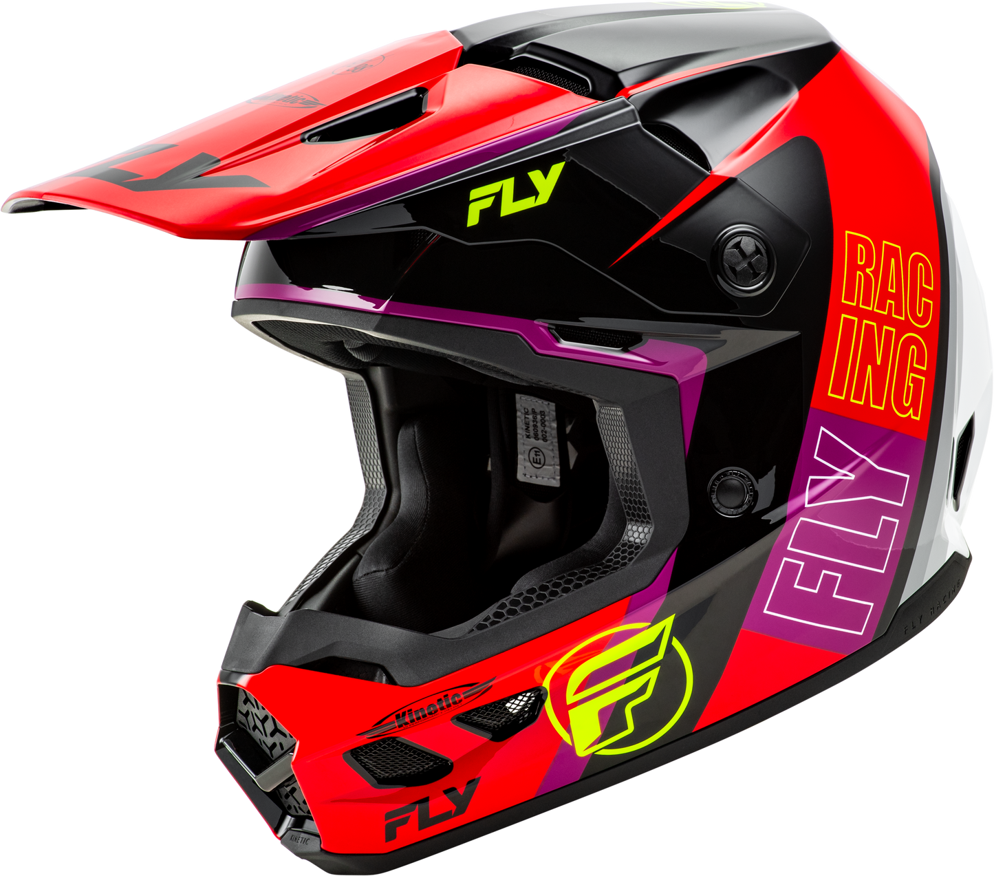 Fly Kinetic Rally Helmet - Red / Black / White