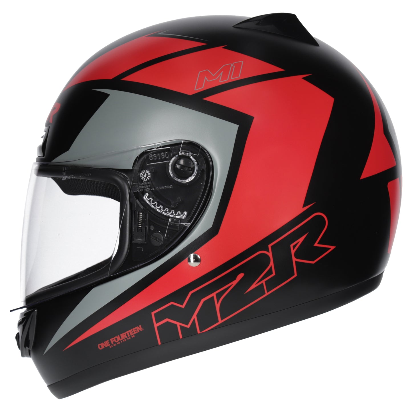 M2R M1 Helmet - Carve PC-1F Black Red