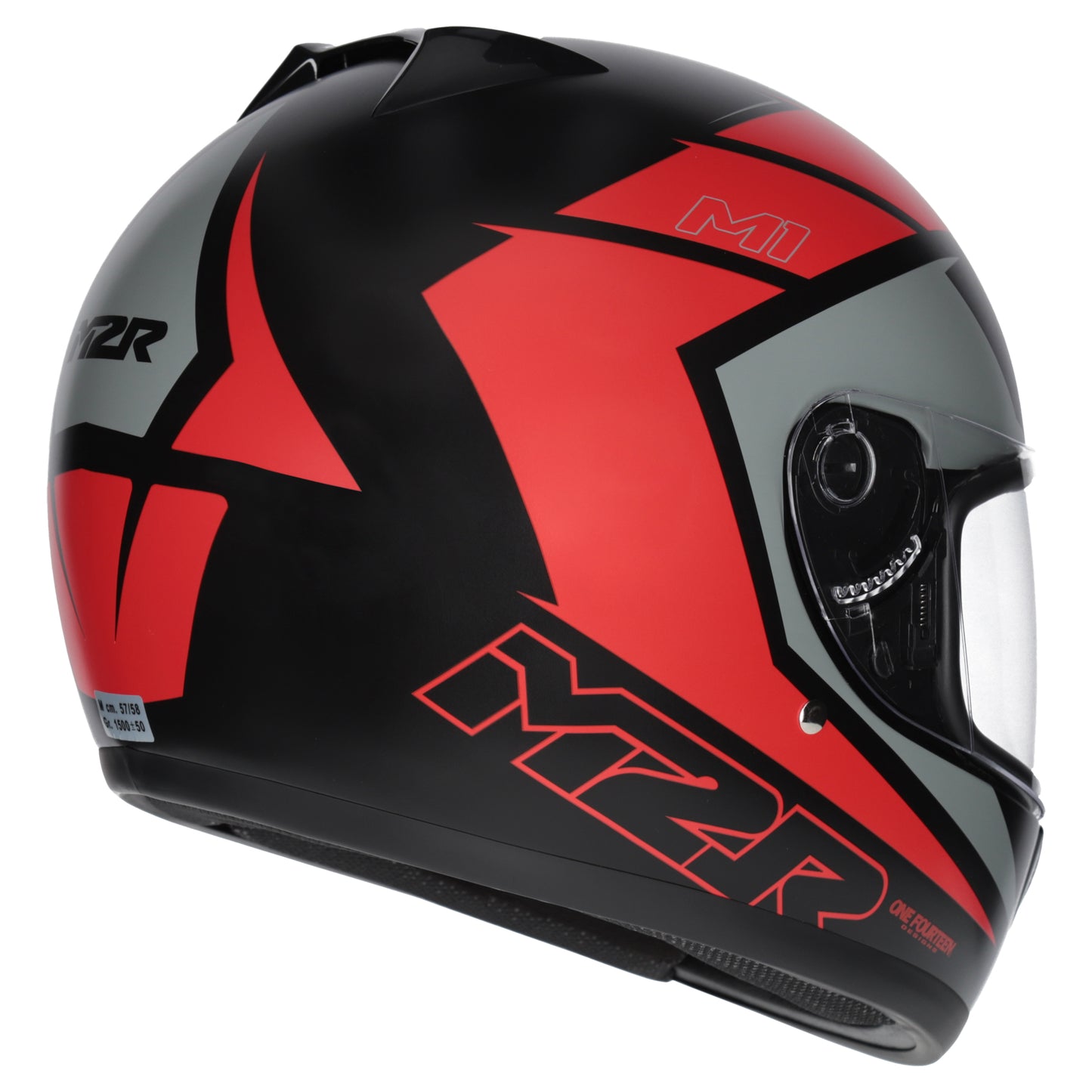 M2R M1 Helmet - Carve PC-1F Black Red