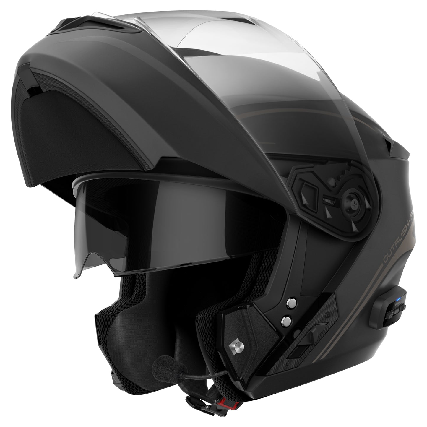 Sena Outrush R Bluetooth Modular Helmet - Matt Black