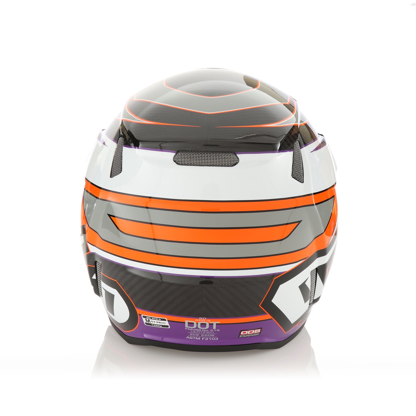 6D ATR-3 Hyper Helmet - Orange / Purple