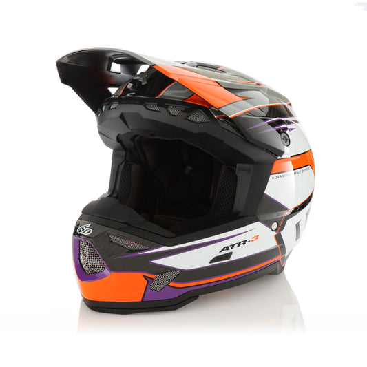 6D ATR-3 Hyper Helmet - Orange / Purple