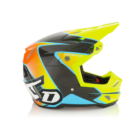 6D ATR-3 Wave Helmet - Cyan / Orange / Yellow