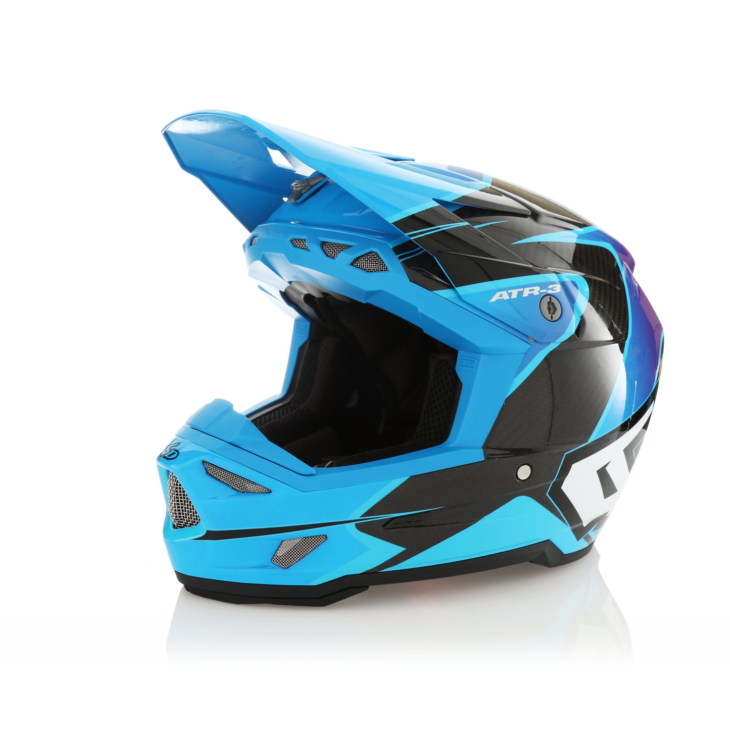 6D ATR-3 Wave Helmet - Cyan / Purple
