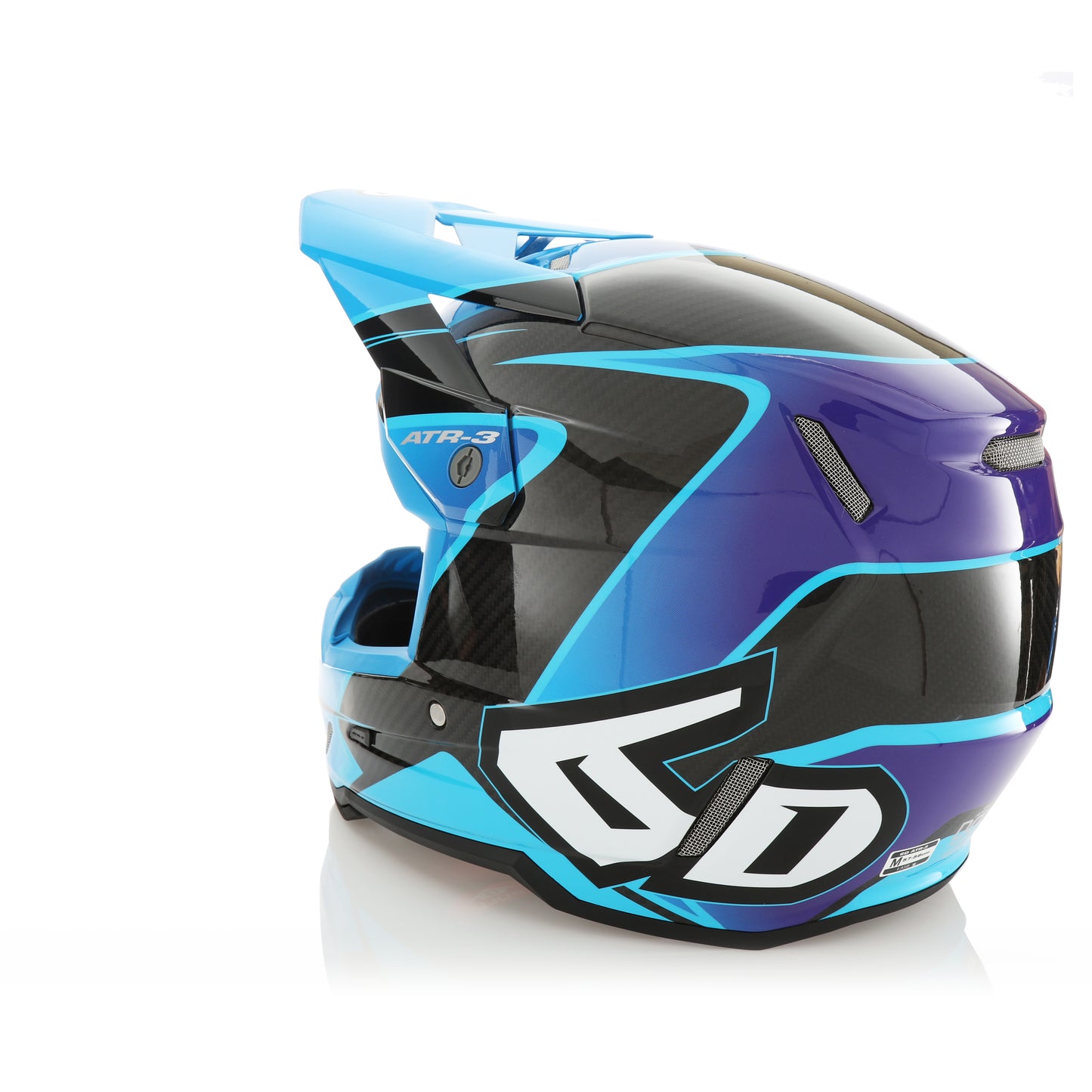 6D ATR-3 Wave Helmet - Cyan / Purple