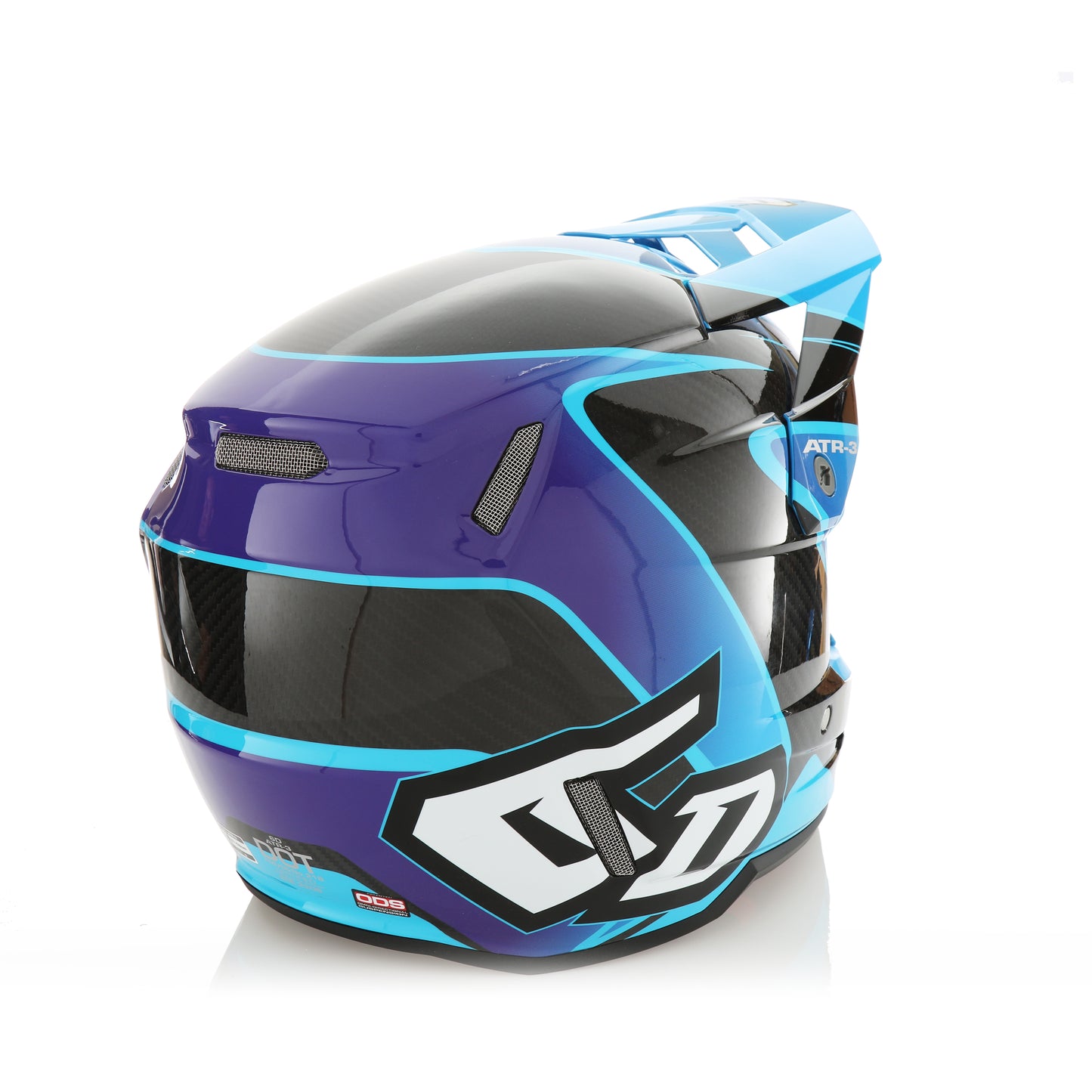 6D ATR-3 Wave Helmet - Cyan / Purple