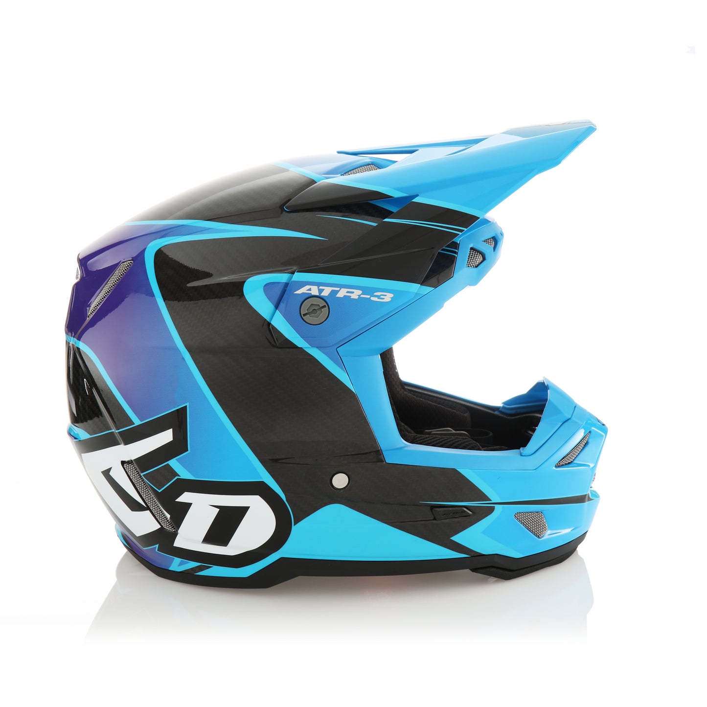 6D ATR-3 Wave Helmet - Cyan / Purple
