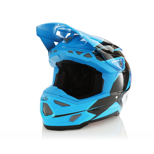 6D ATR-3 Wave Helmet - Cyan / Purple