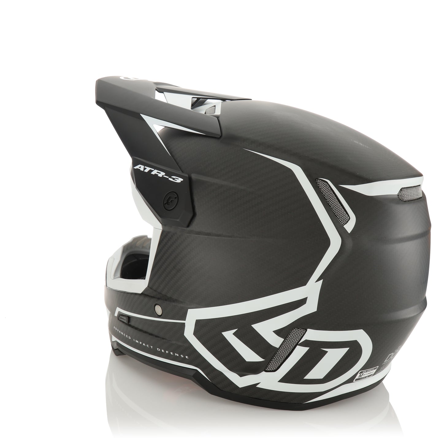 6D ATR-3 Nova Helmet - White Carbon