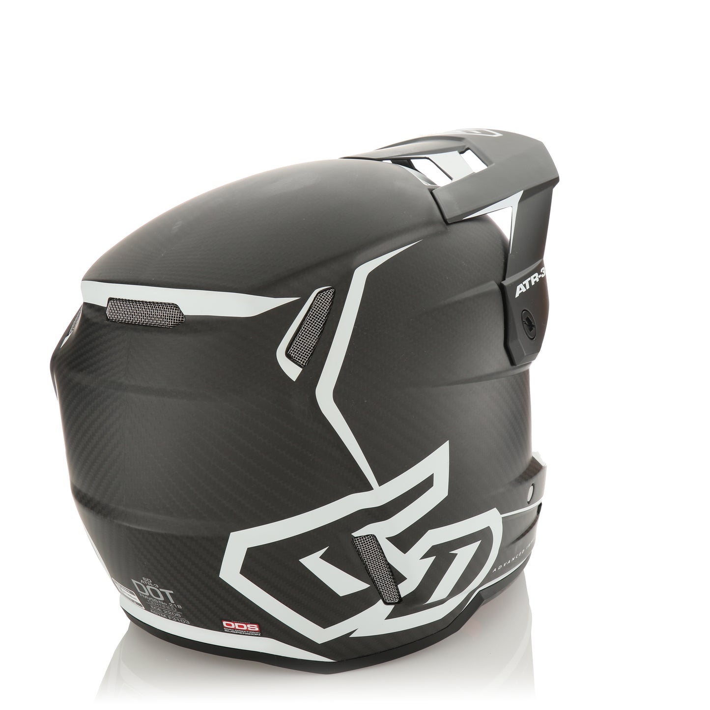 6D ATR-3 Nova Helmet - White Carbon