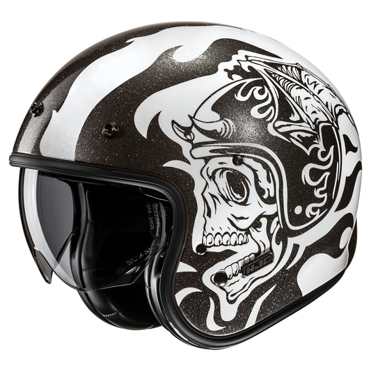 HJC V31 Flame MC-5 Helmet - Black / Grey