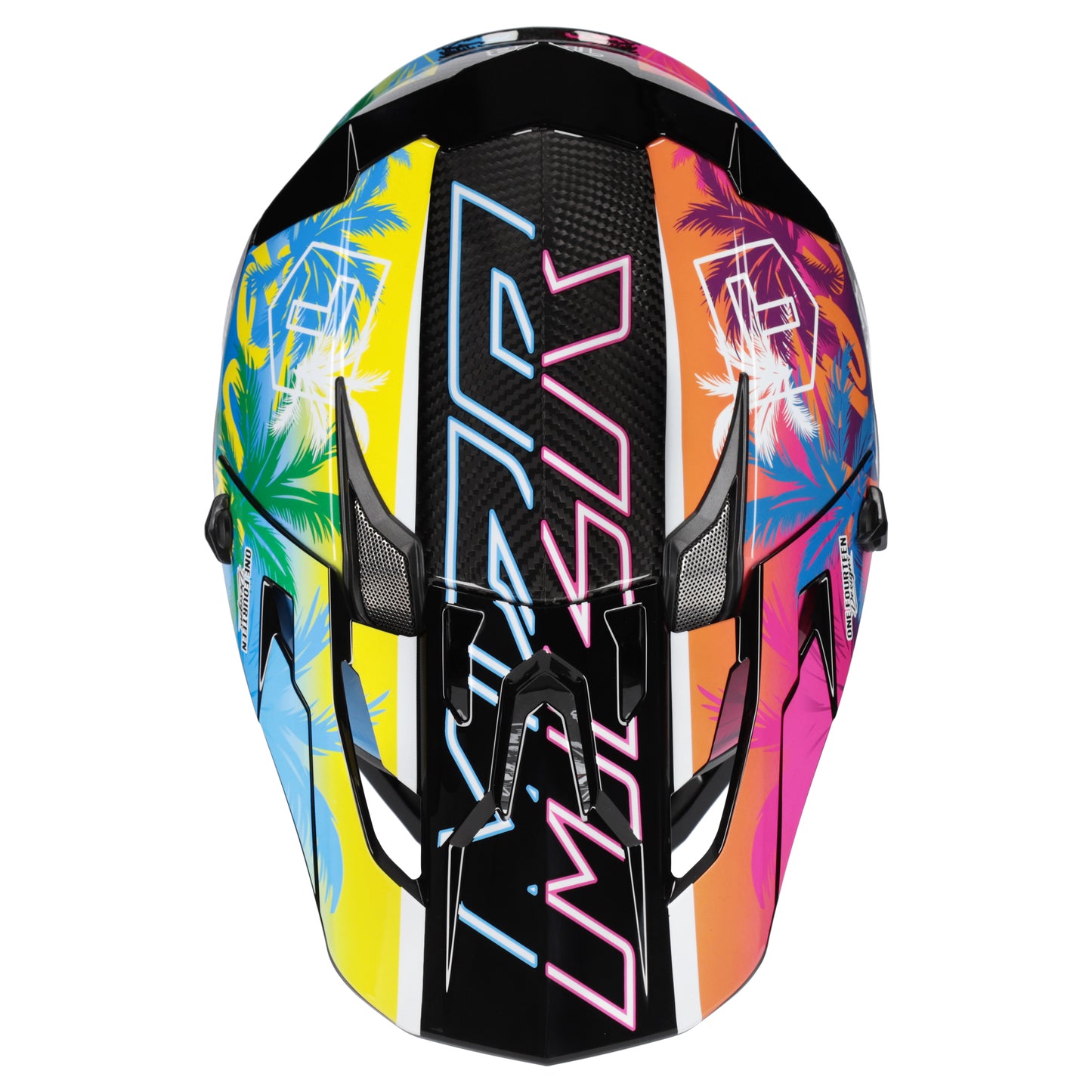 M2R X4 Evo Carbon Pacific PC-10 Helmet - Black / Multi