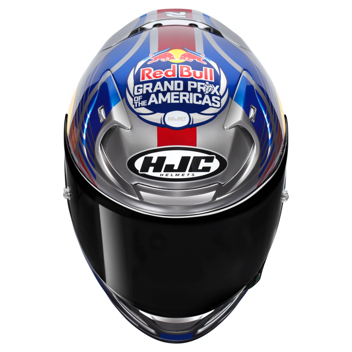 HJC RPHA 12 Helmet Red Bull Austin GP2 MC-21 - White / Blue