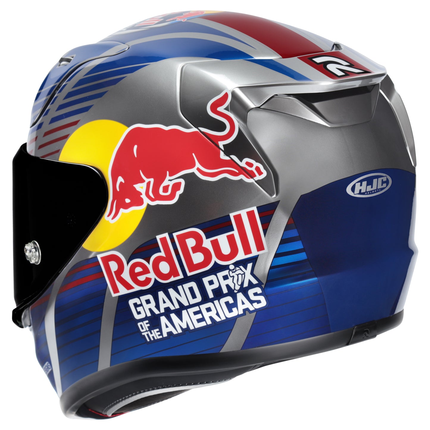 HJC RPHA 12 Helmet Red Bull Austin GP2 MC-21 - White / Blue
