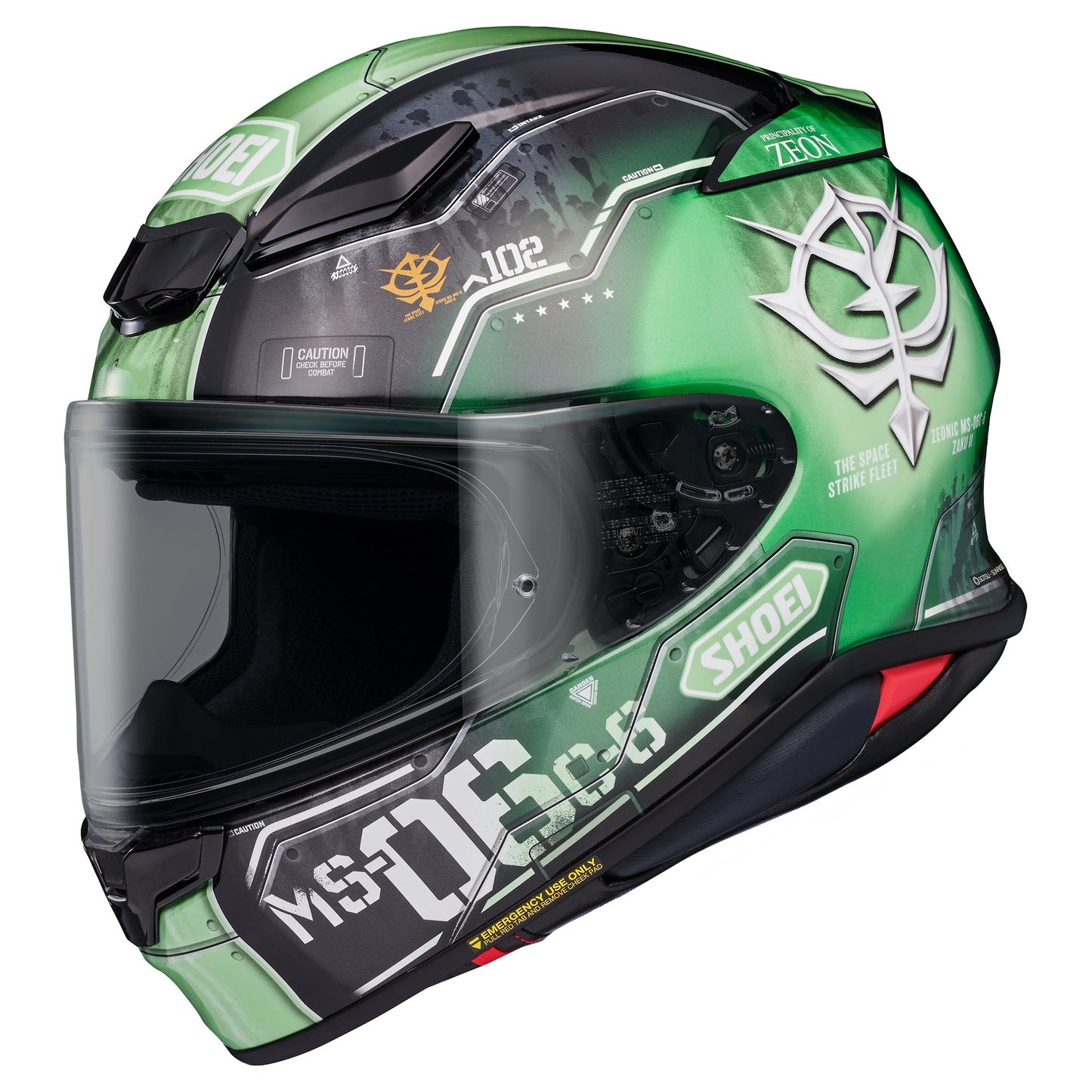 Shoei NXR2 Helmet MS-06C-6 Zaku II TC-4 - Green