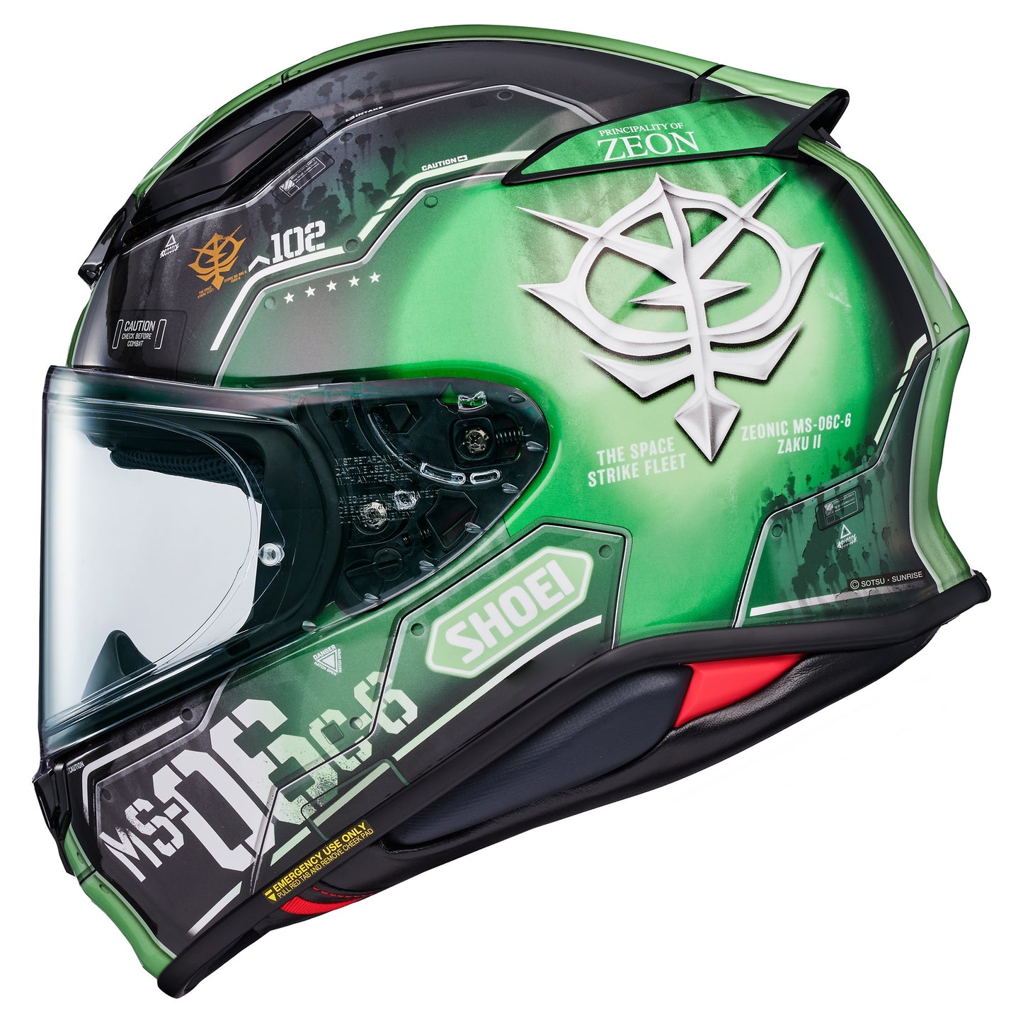 Shoei NXR2 Helmet MS-06C-6 Zaku II TC-4 - Green