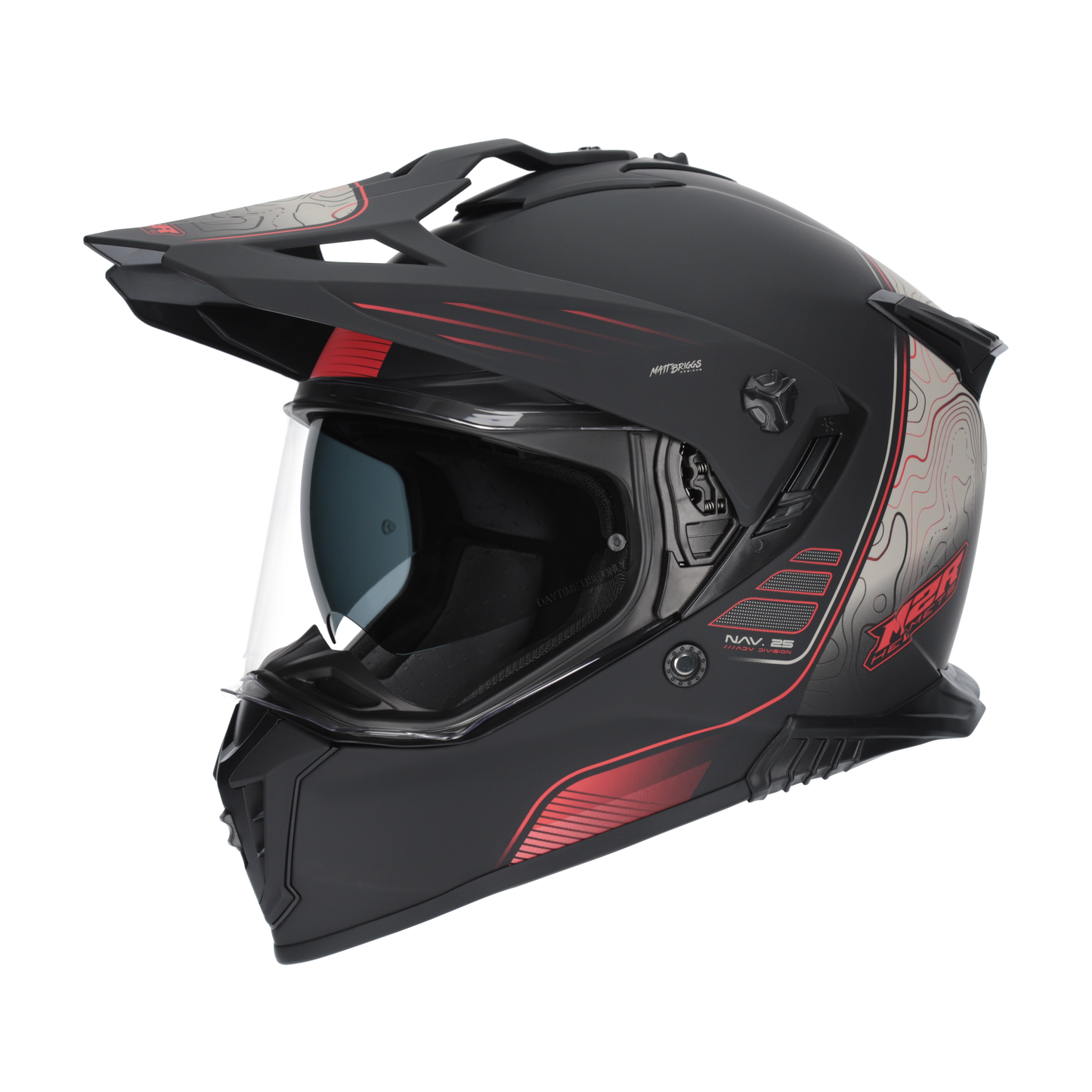 M2R Navigator Helmet Elevate PC-1 - Black / Red