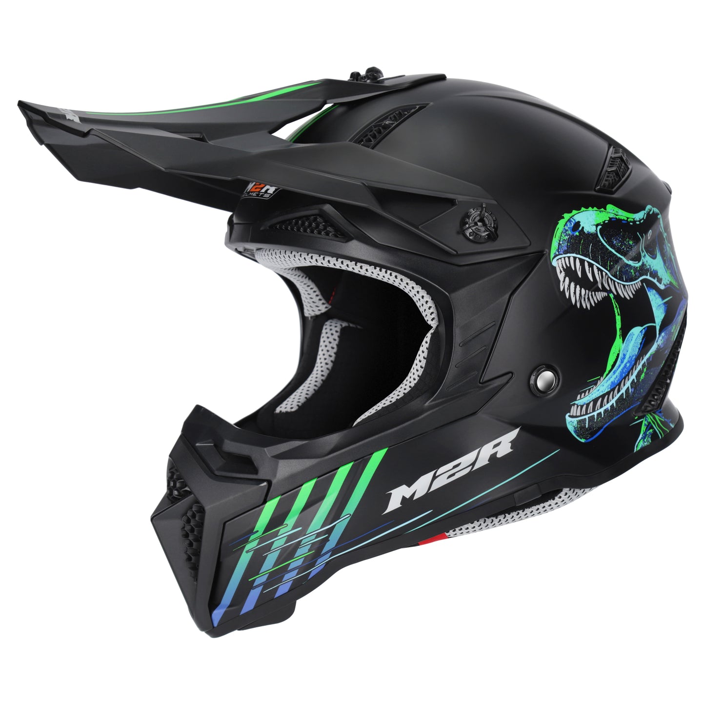 M2R X2.1 Youth Helmet T-Rex PC-2F - Blue