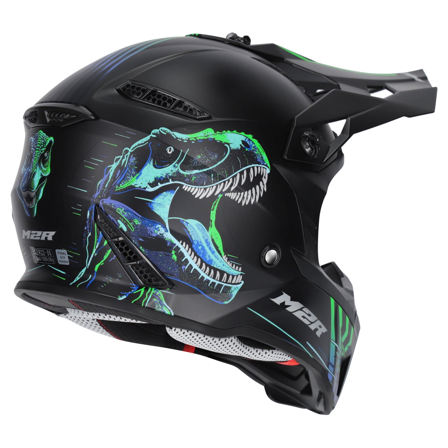 M2R X2.1 Youth Helmet T-Rex PC-2F - Blue