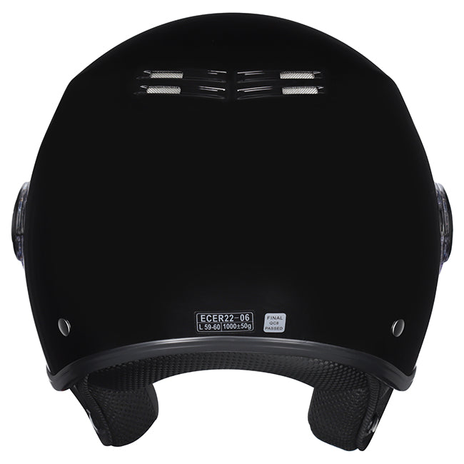 M2R Nimbus Open Face Helmet - Black