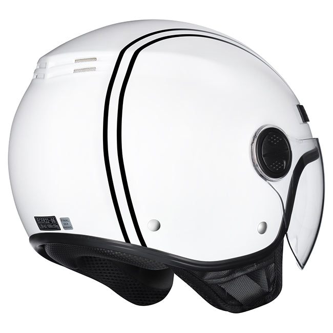 M2R Nimbus Open Face Helmet Stripe - White / Black