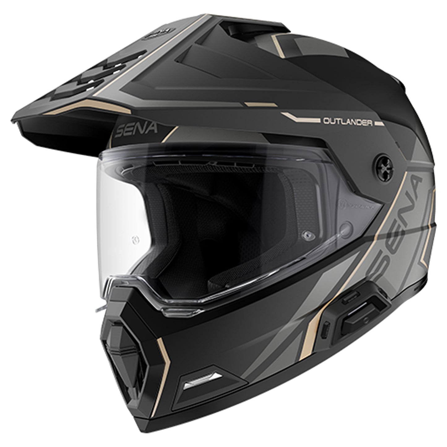 Sena Outlander Smart Adv Dual-Sport Helmet - Matt Black