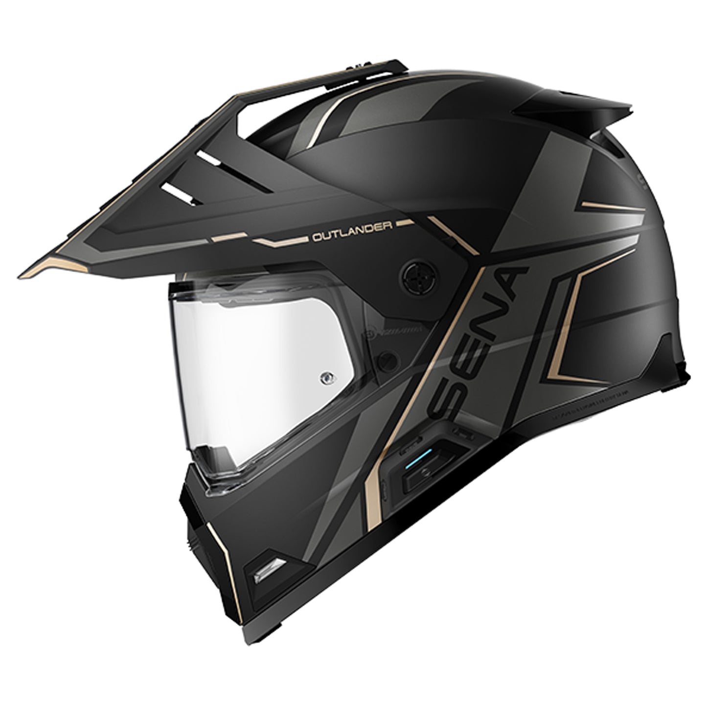 Sena Outlander Smart Adv Dual-Sport Helmet - Matt Black