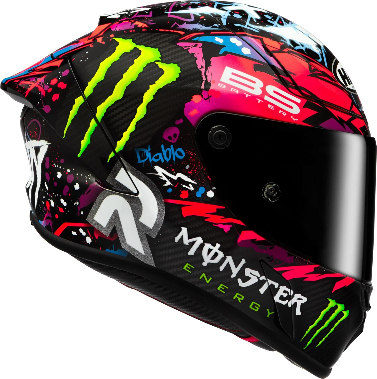 HJC RPHA 1 V2 Helmet - Carbon Funky Diablo MC-8