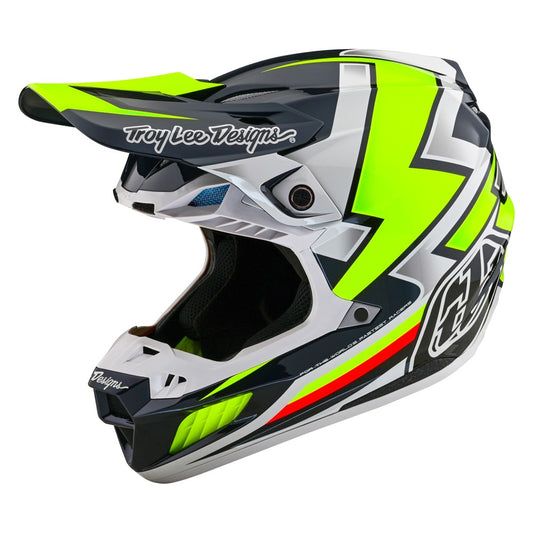 Troy Lee Designs 24.1 SE5 Composite Ever Helmet - Grey/Yellow - Medium