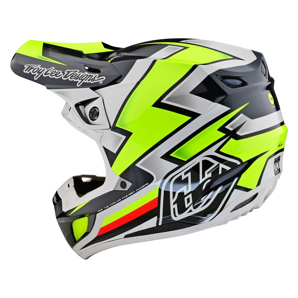 Troy Lee Designs 24.1 SE5 Composite Ever Helmet - Grey/Yellow - Medium
