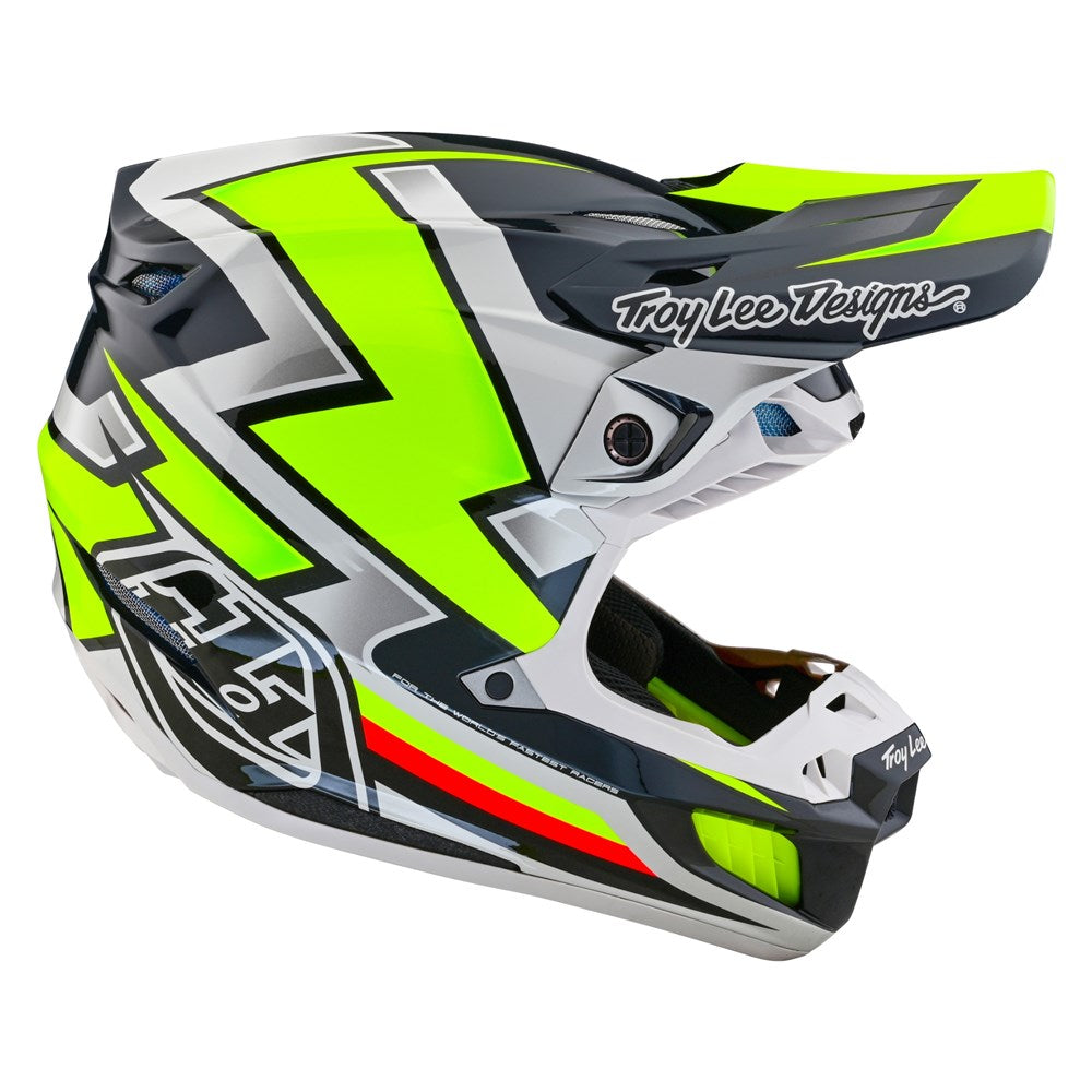 Troy Lee Designs 24.1 SE5 Composite Ever Helmet - Grey/Yellow - Medium
