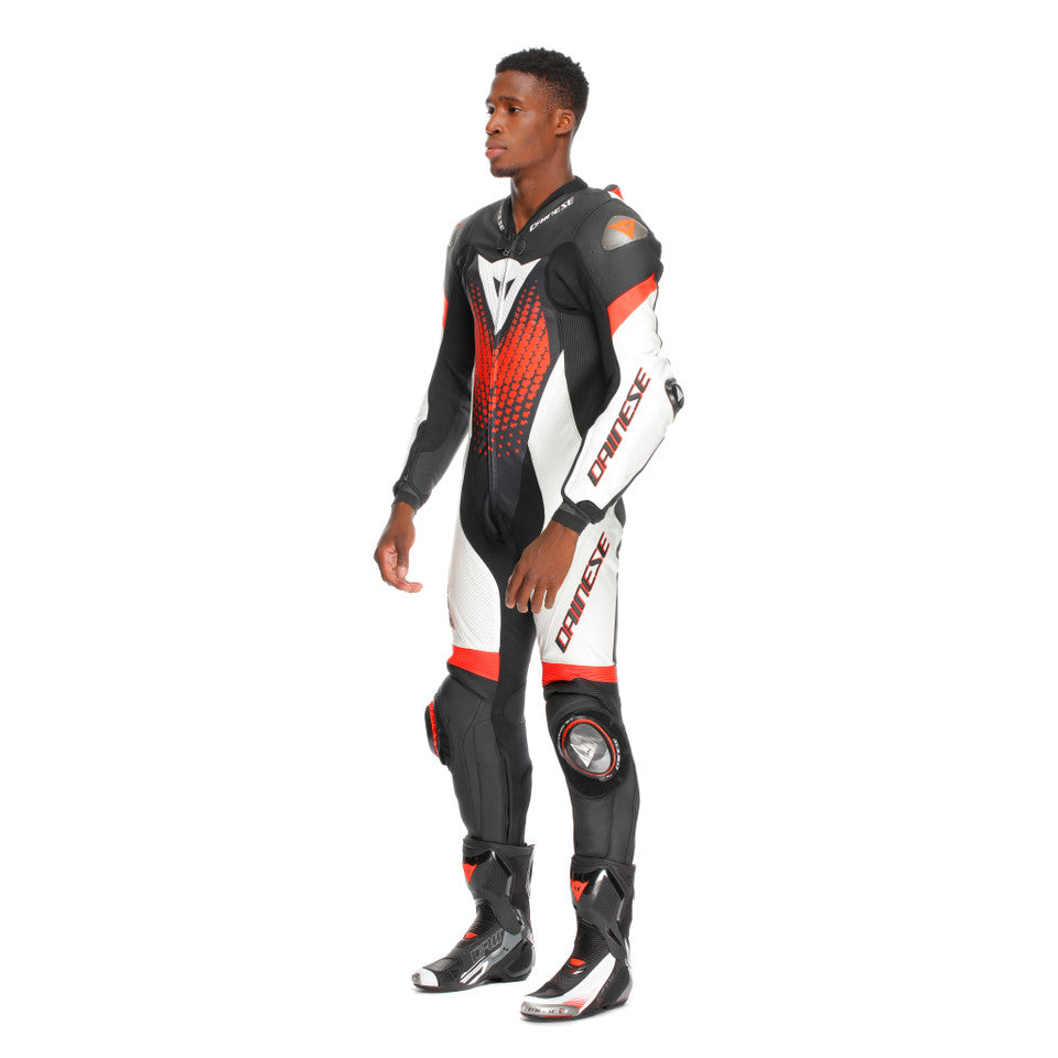 Dainese Laguna Seca 6 1-Piece Perforated Suit - Black / White / Red