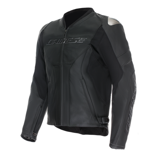 Dainese Racing 5 Perforated Leather Jacket - Black