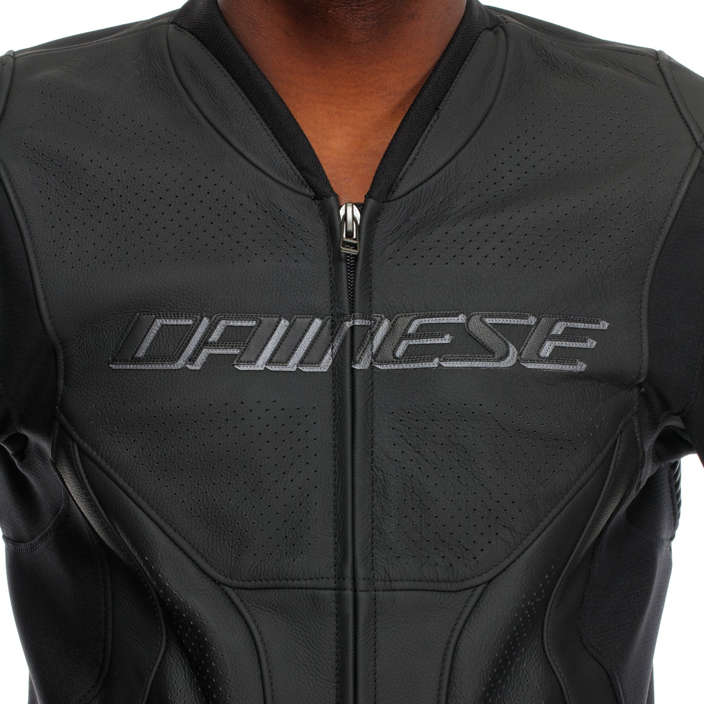 Dainese Racing 5 Perforated Leather Jacket - Black