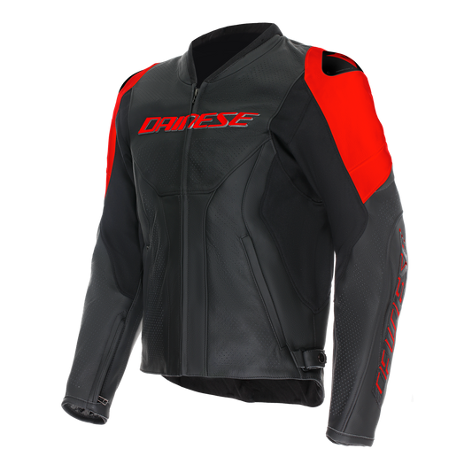 Dainese Racing 5 Perforated Leather Jacket - Black / Red