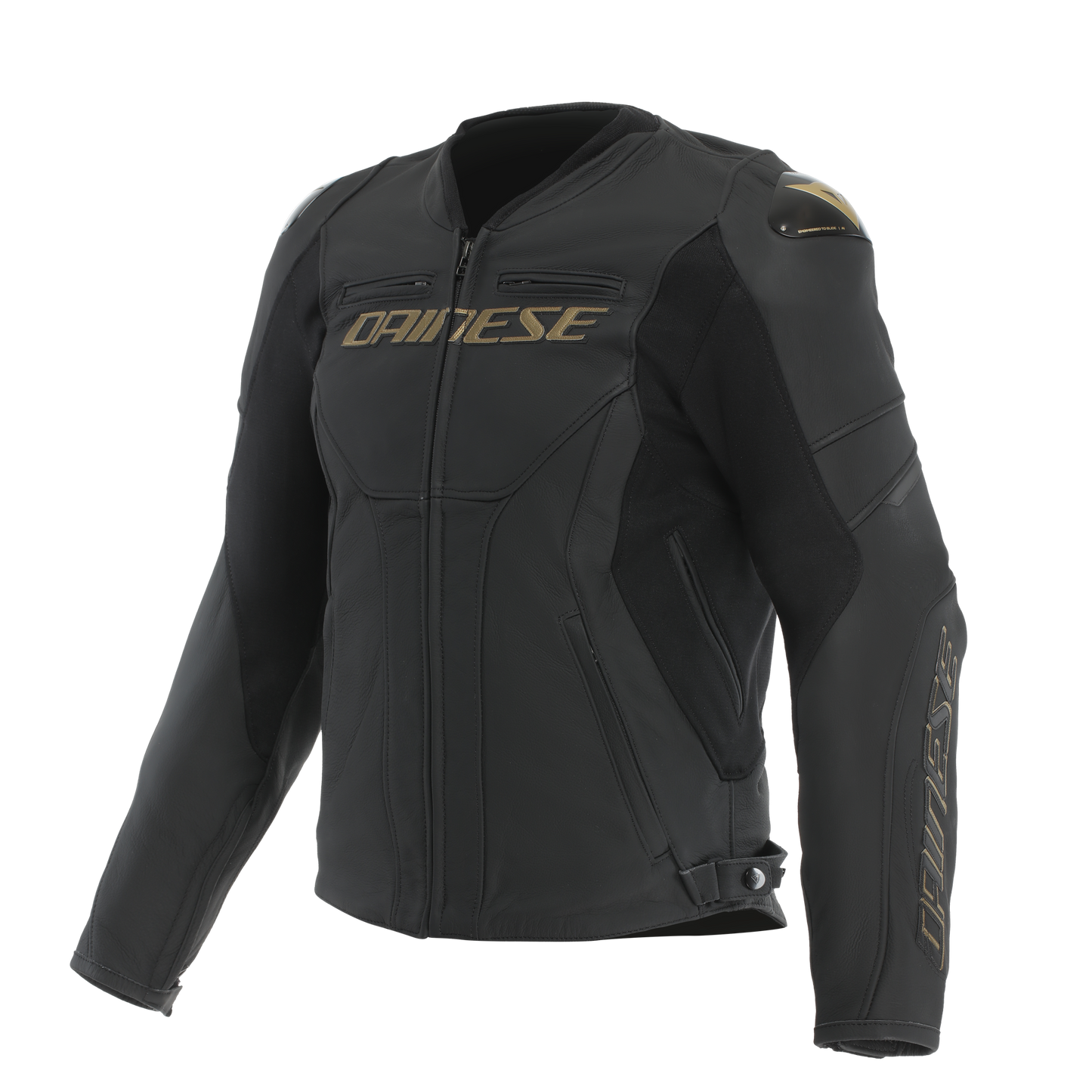 Dainese Racing 5 Leather Jacket - Black / Gold