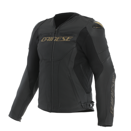 Dainese Racing 5 Leather Jacket - Black / Gold