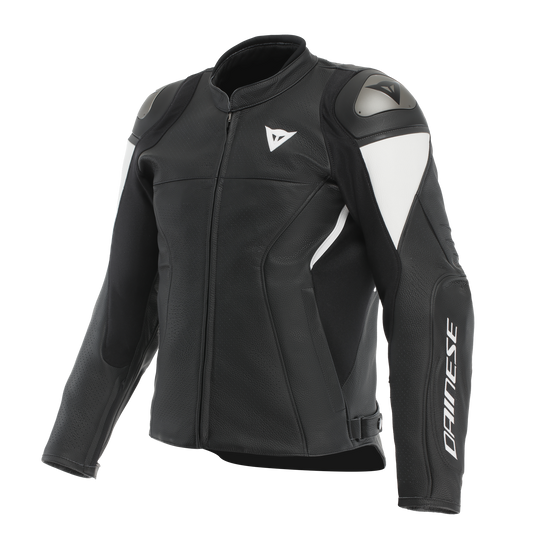 Dainese Essential 2 Perforated Leather Jacket - Black / White