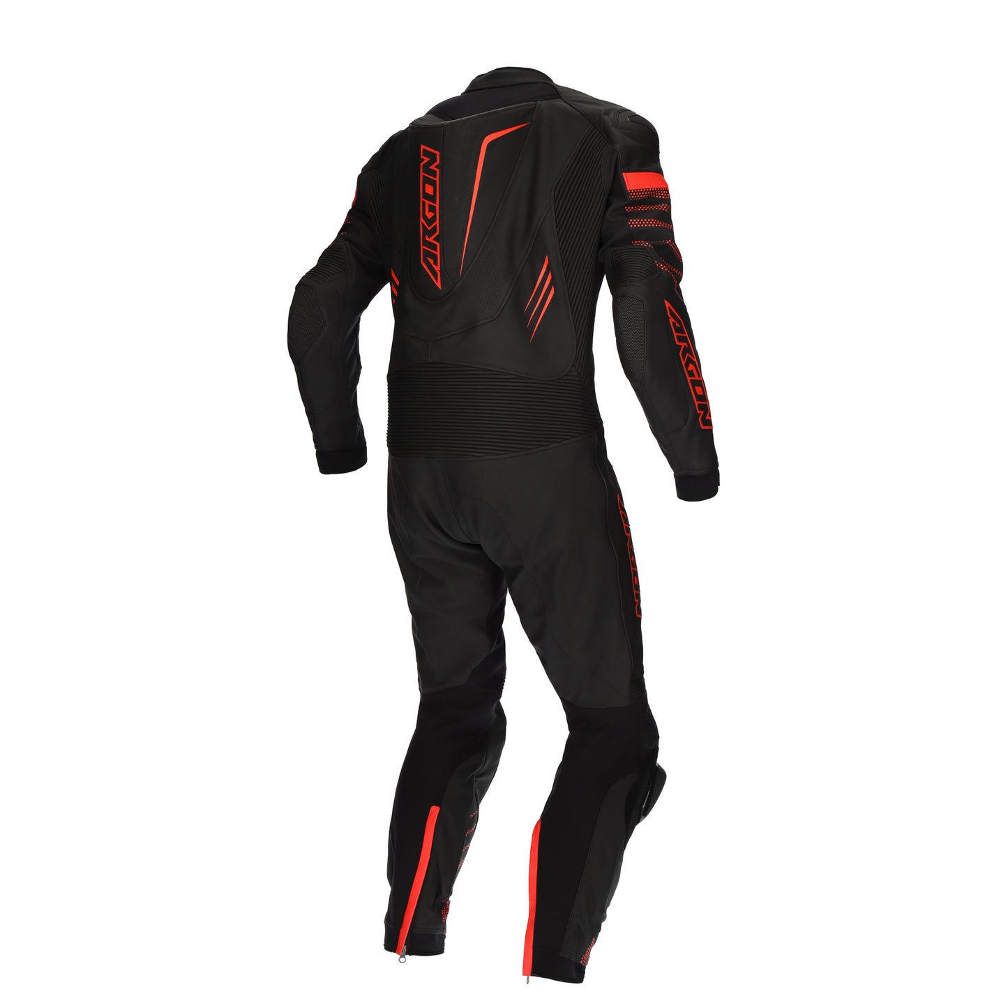 Argon Pursuit 1-Piece Leather Race Suit - Black / Red