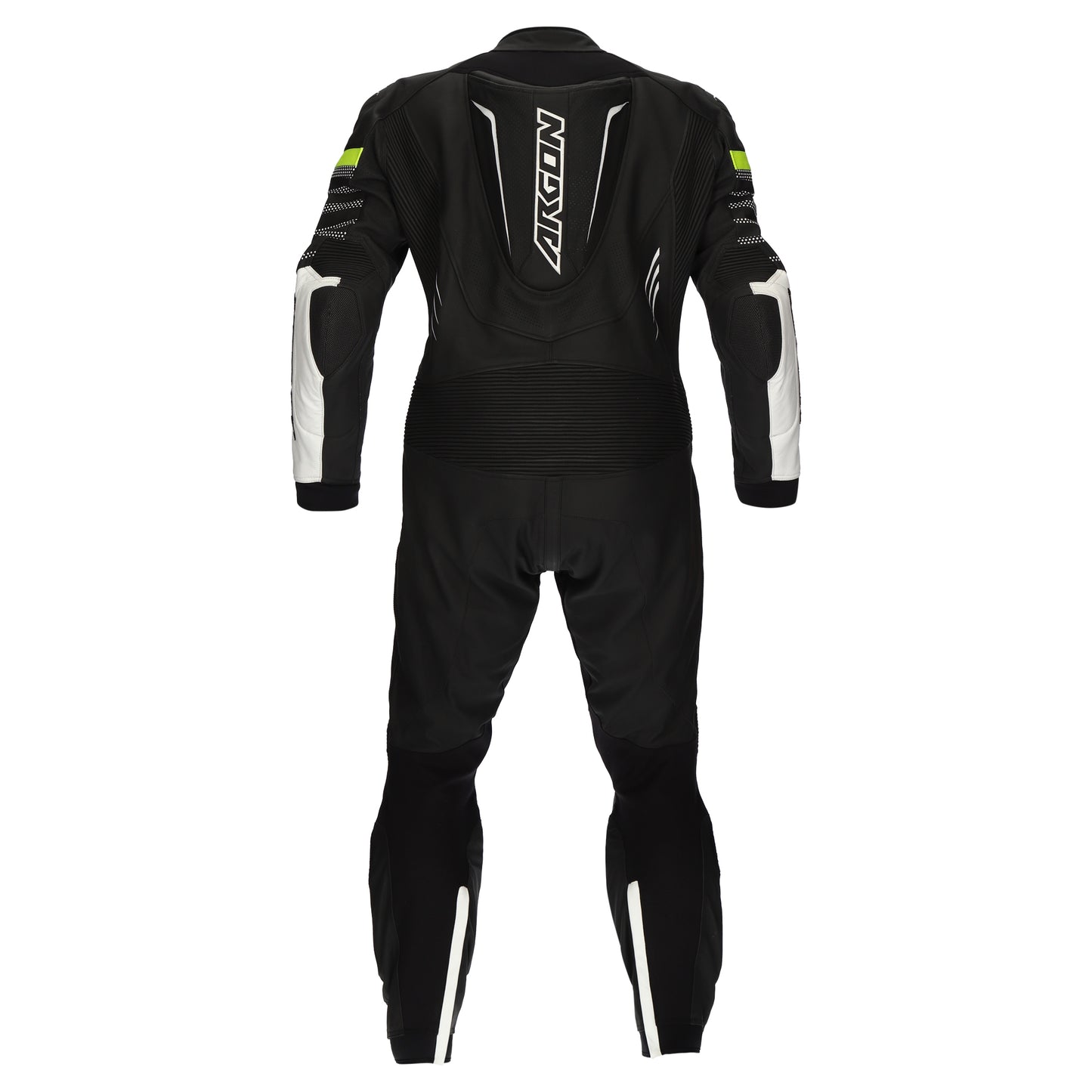 Argon Pursuit 1-Piece Leather Race Suit - Black / White