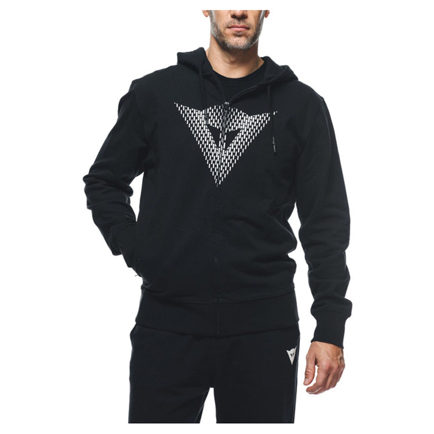 Dainese Logo Hoodie - Black / White