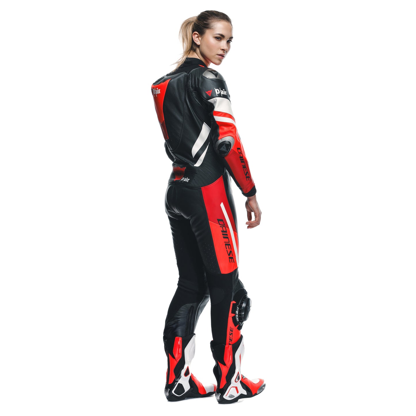 Dainese Misano 3 Women's D-Air 1-Piece Perforated Airbag Suit - Black / Red